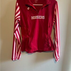 Red Indiana Hoosiers Quarter-Zip Pullover